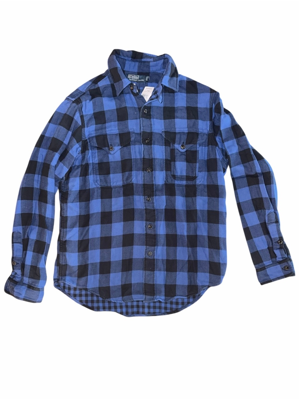 Polo by Ralph Lauren Blue and Black Buffalo Plaid Button-Down Shirt - Picture 3 of 9